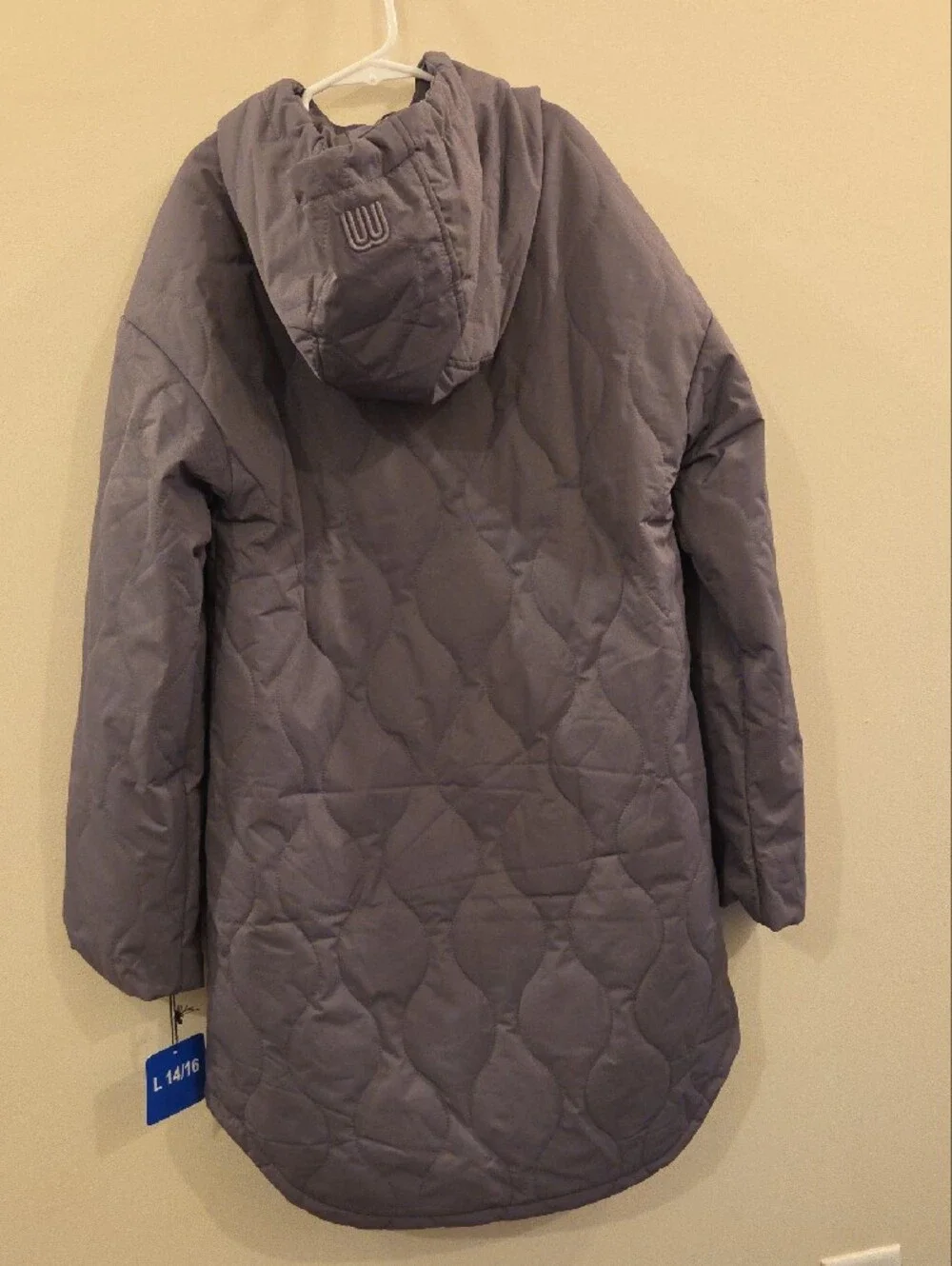 Mondetta Girls Quilted Hooded Puffer Coat - Purple 14/16